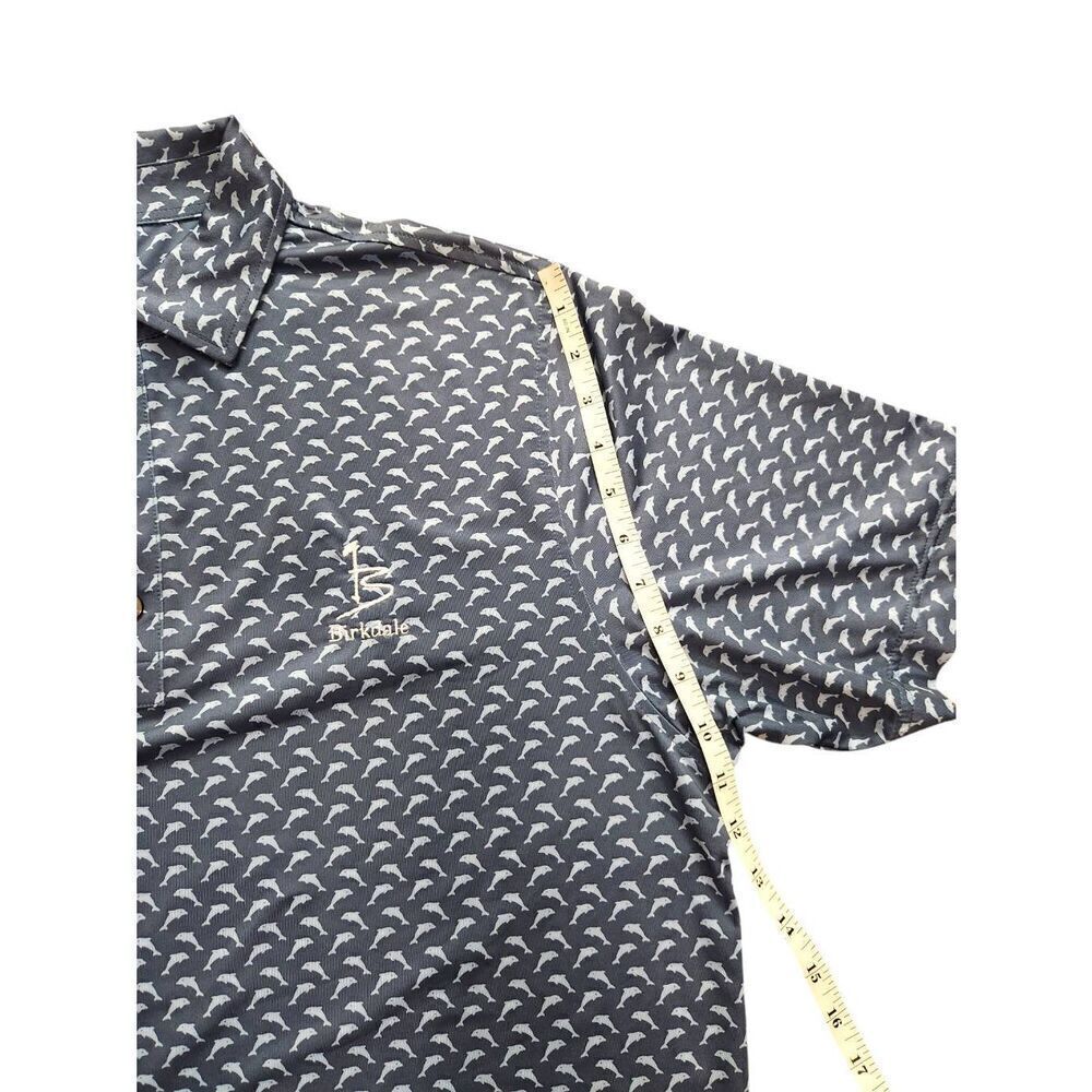 FJ Footjoy mens medium DOLPHIN print *Club embroidery and FJ Logo blue white - Picture 9 of 9